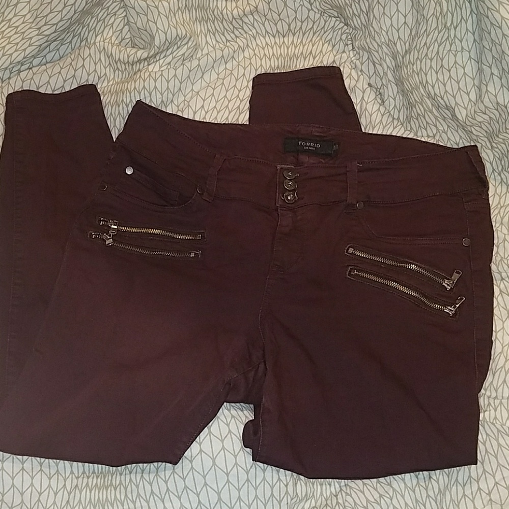 Torrid Denim Ox Blood Skinny Jean
